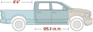 2014 Ram 1500 Exterior Crew Cab Long Box Dimensions