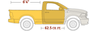 2014 Ram 1500 Exterior Regular Cab Mid Box Dimensions