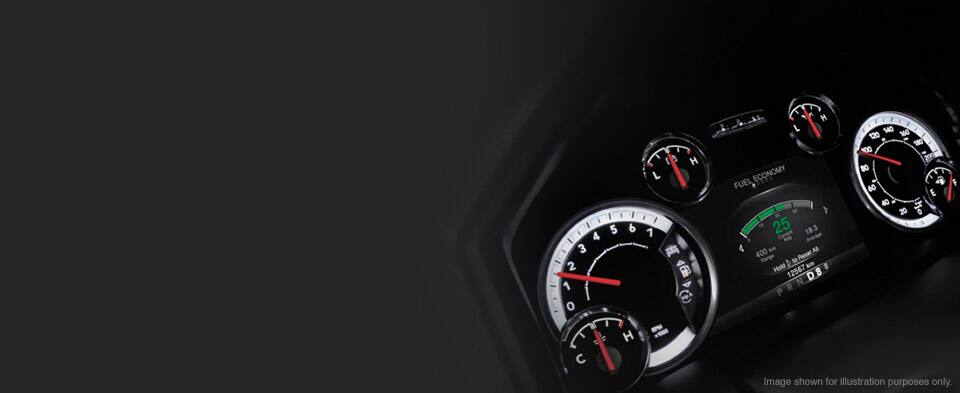 Ram 1500 7-inch MultiView Dial cluster with Color Display