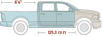 2015 Ram 1500 Exterior Crew Cab Long Box Dimensions