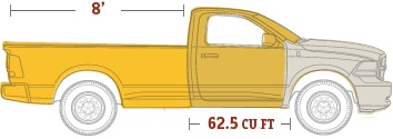 2015 Ram 1500 Exterior Regular Cab Long Box Dimensions