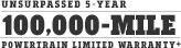 2015 Ram 2500 5-year 100,000 Mile Powertrain Limited Warranty