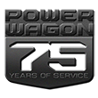 The Power Wagon 75 Years of Service logo.
