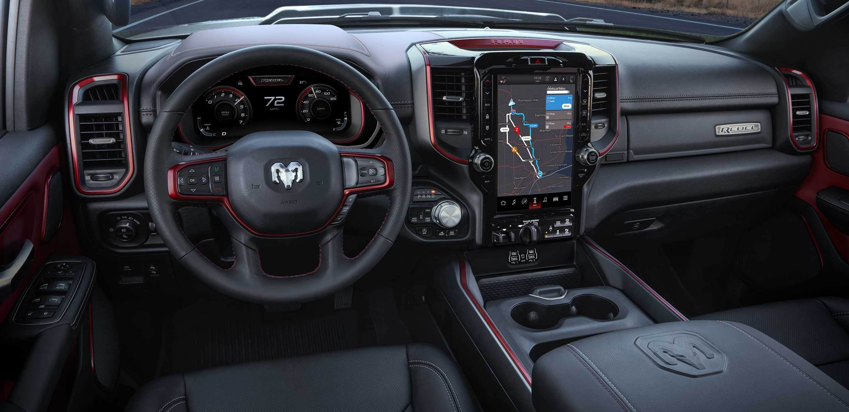 Interior of the 2023 RAM 1500