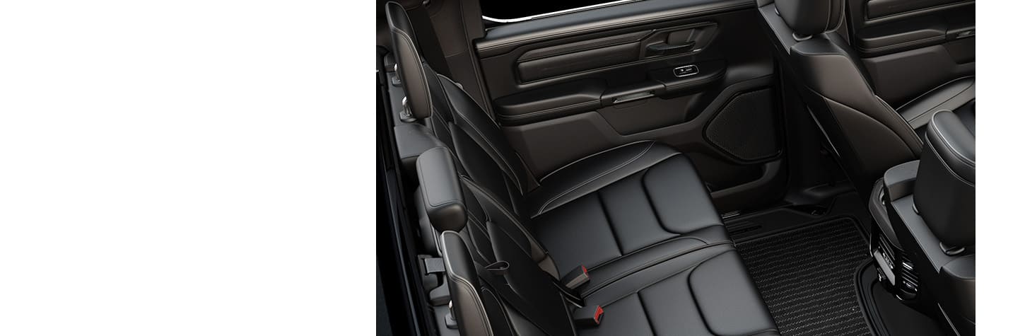 An overhead angle of the rear seats in the 2024 Ram 1500 Limited.
