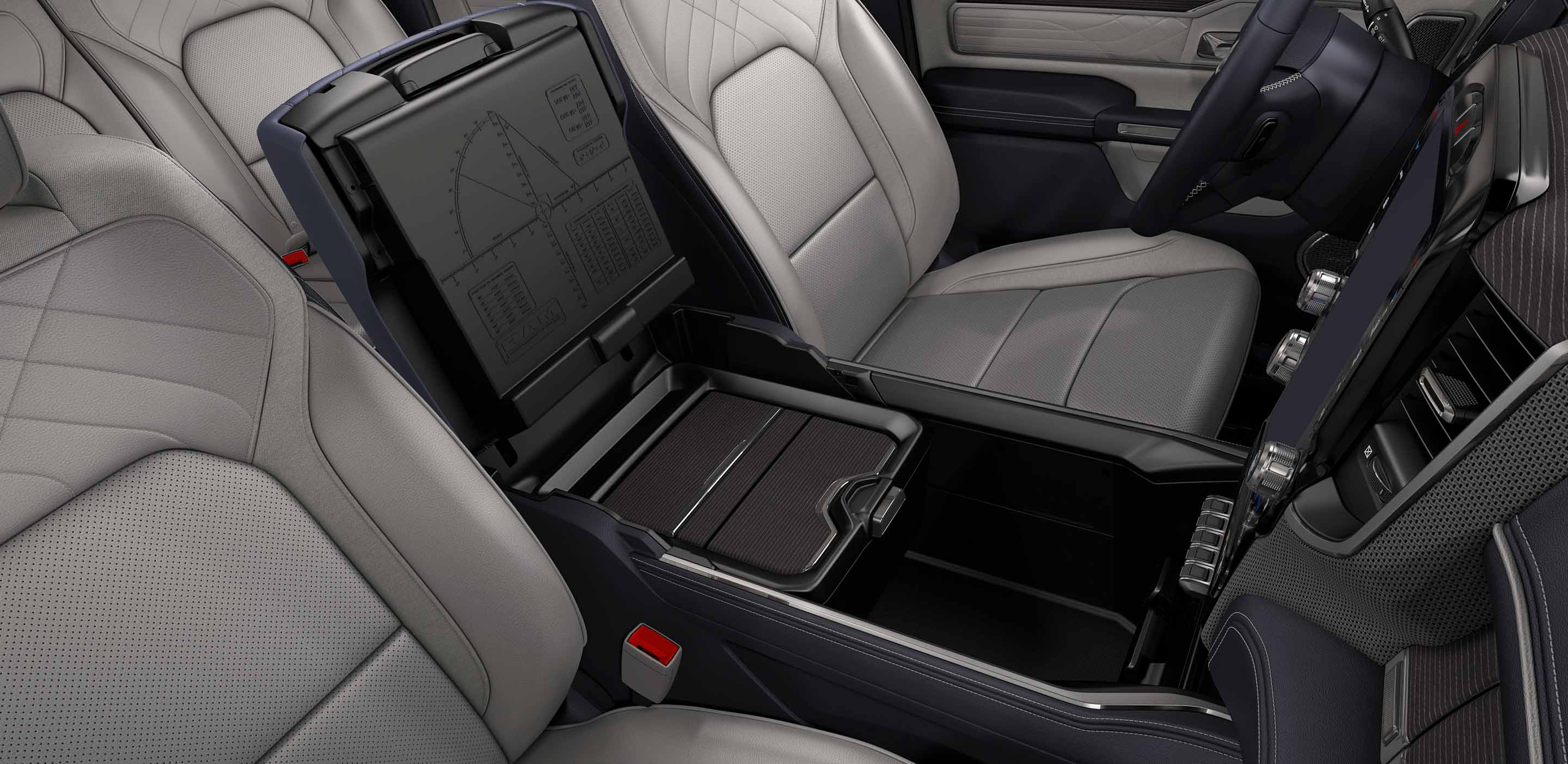  The front interior in the ram 1500.