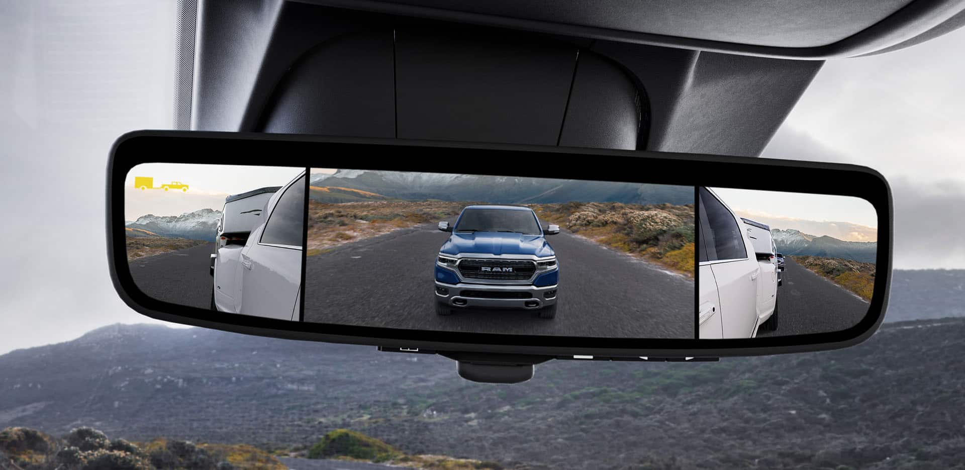 the rear view mirror in the ram 3500.