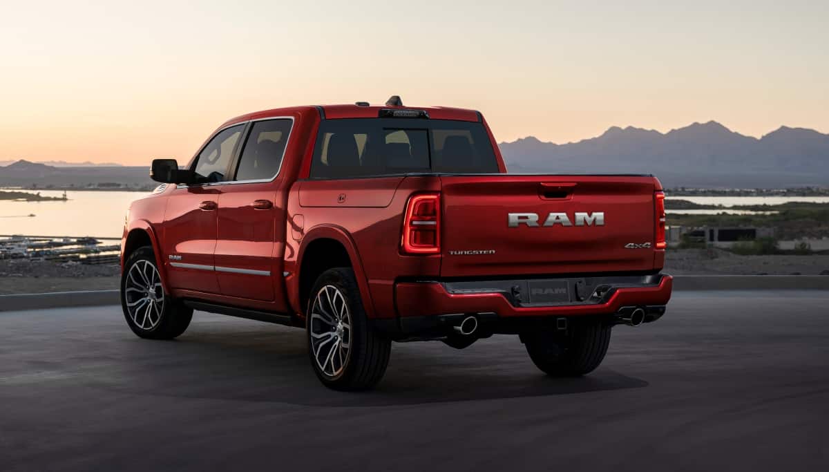  RAM 1500 Tungston rear truck bed view