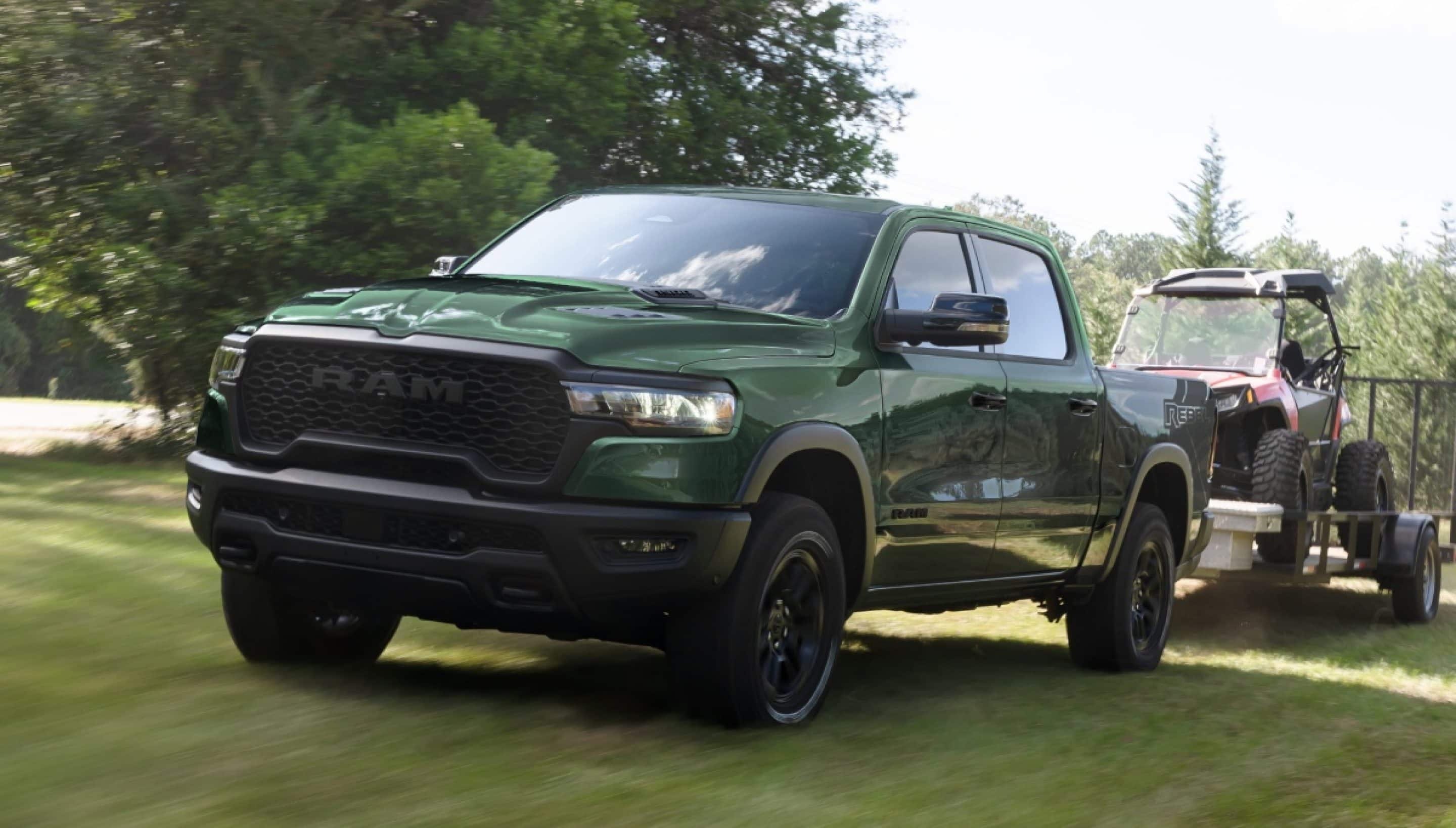 2026 ram 1500 rebel towing a gator cart 