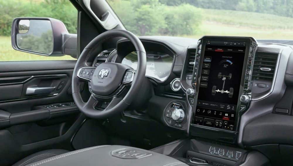 2026 RAM 1500 interior with Uconnect 5 touchscreen