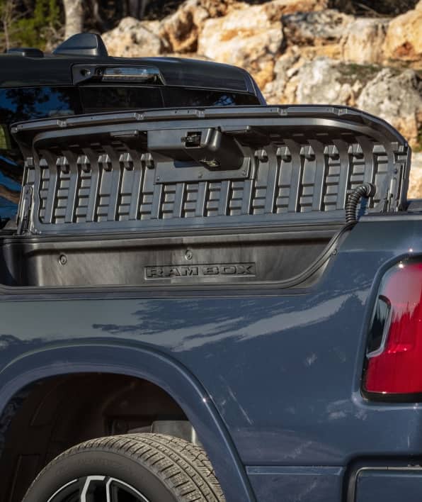 Ram 1500 REV electric truck bed features