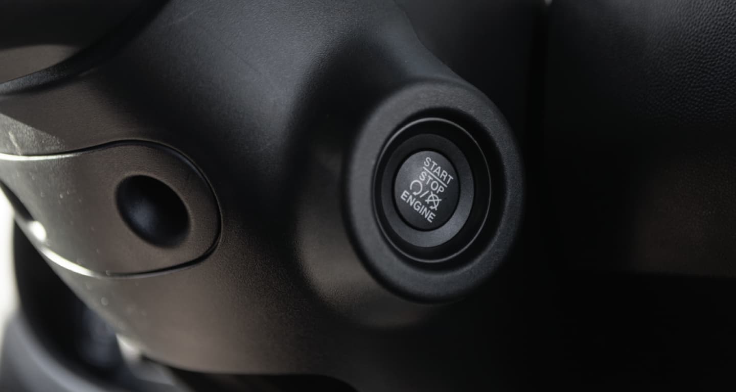 Display The ignition start/stop button on the 2027 Ram ProMaster Cargo Van.