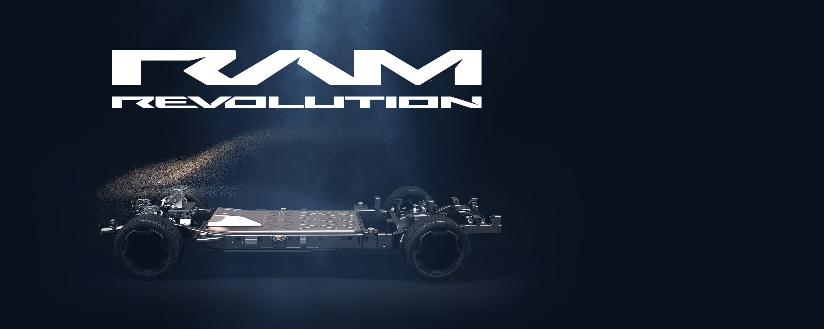 The Ram Revolution logo and an illustrated chassis.