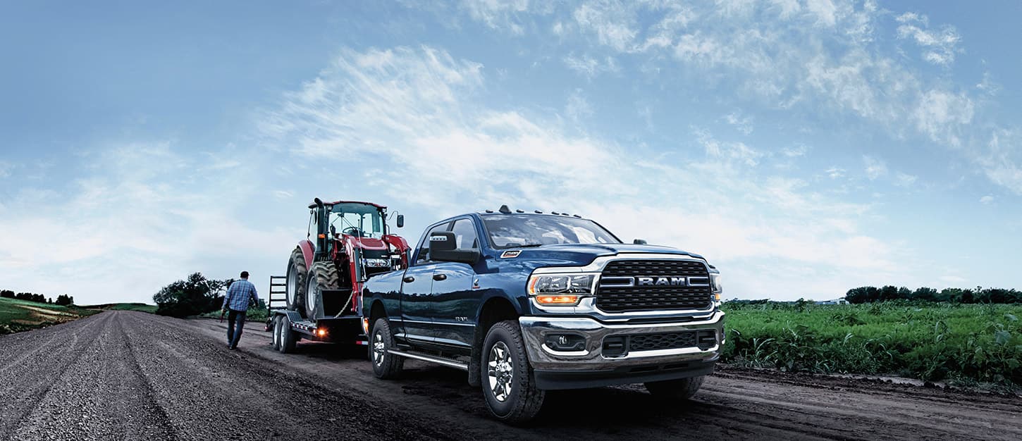 Ram truck carrying payload in truck bed